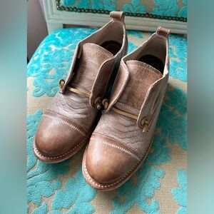 Freebird Mabel Leather Oxford Taupe Multi Size 9